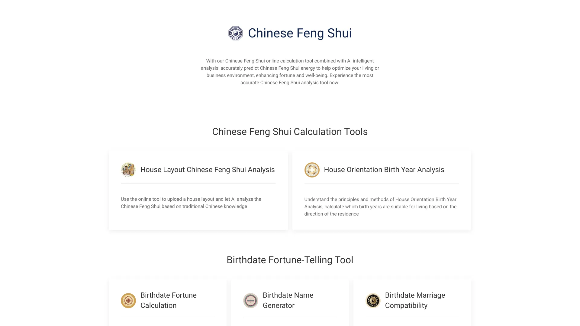 Chinese Feng Shui Online Calculation Tool logo