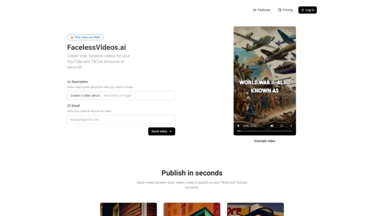 Innovative Facelessvideos.ai AI Tool Review