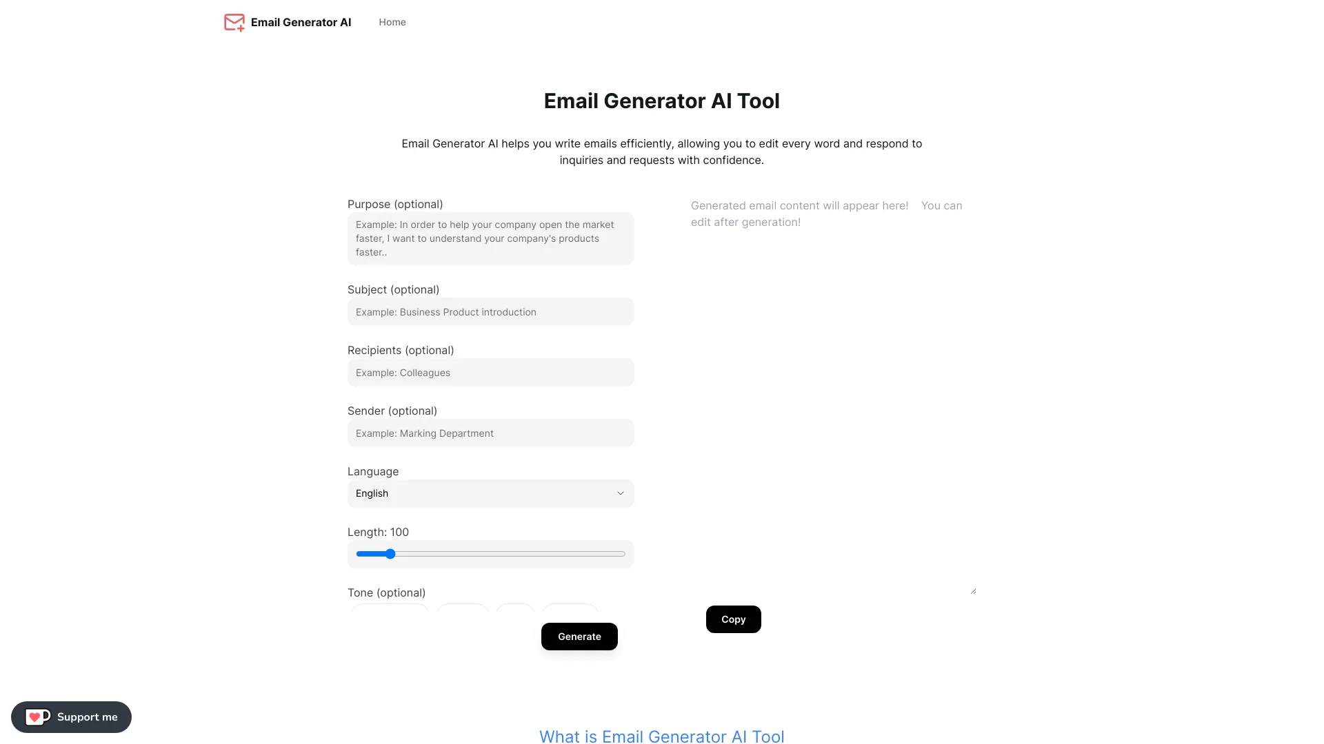 Email Generator AI Tool logo