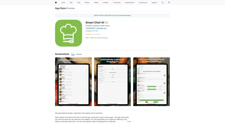 Best Smart Chef AI AI Tool Review