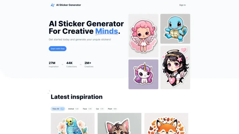 Free AI Sticker Generator AI Tool Review