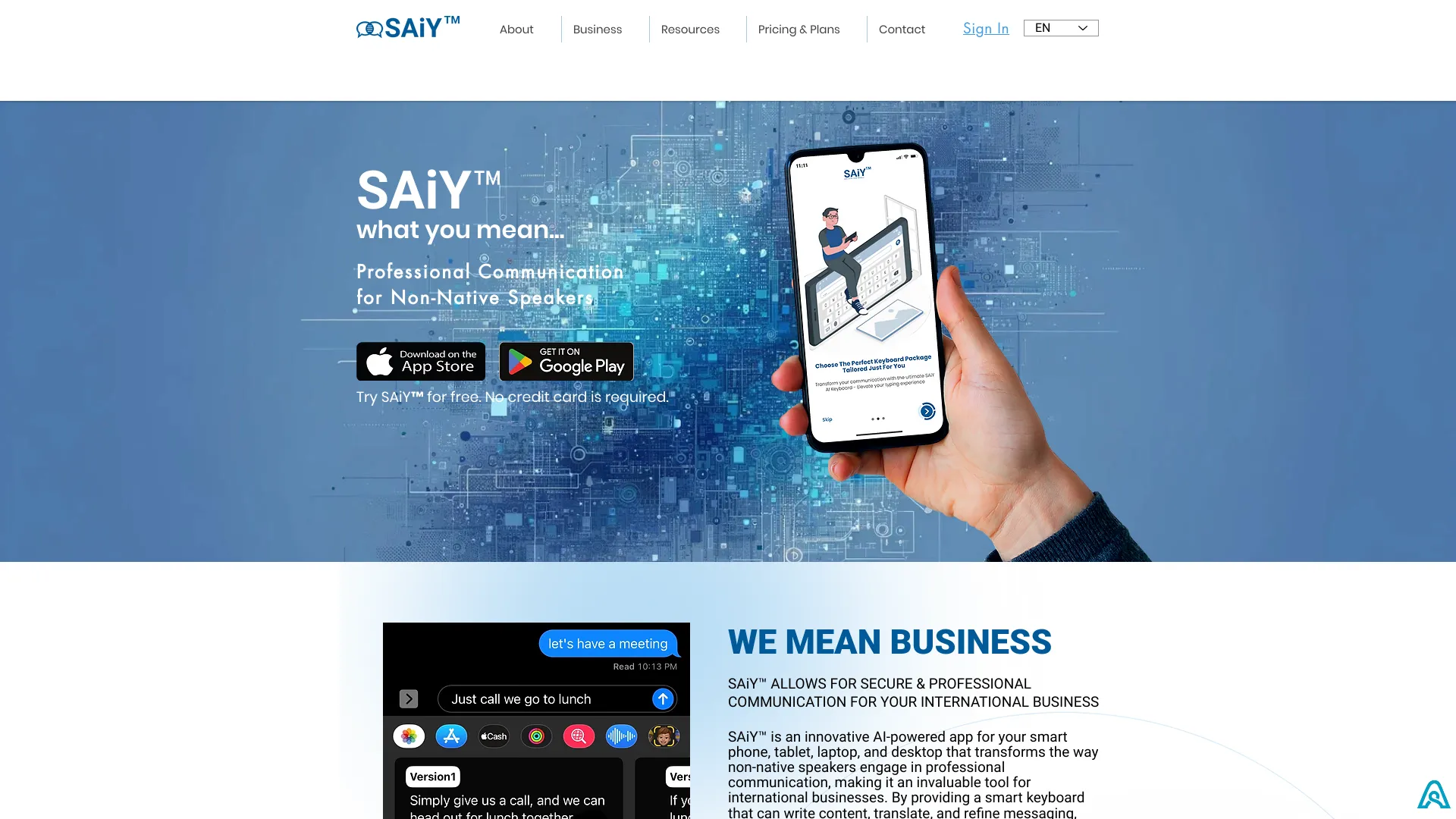 SAiY™ Generative AI keyboard logo