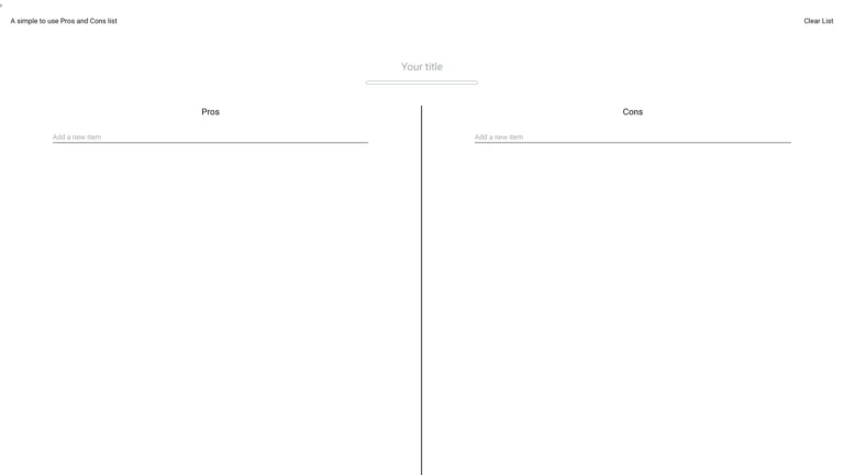 Smart Pros And Cons List Tool AI Tool Review