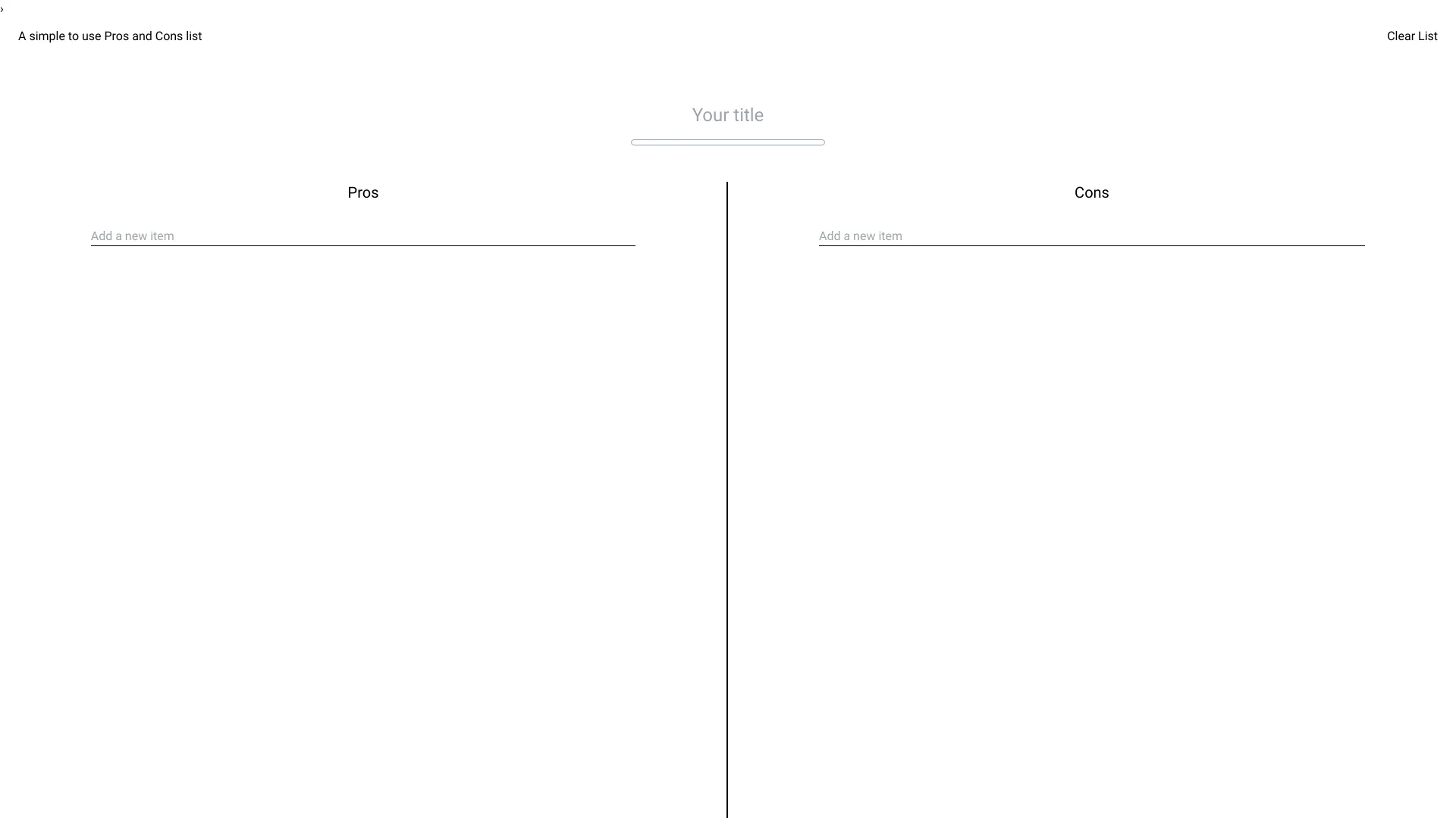 Pros and Cons List Tool logo