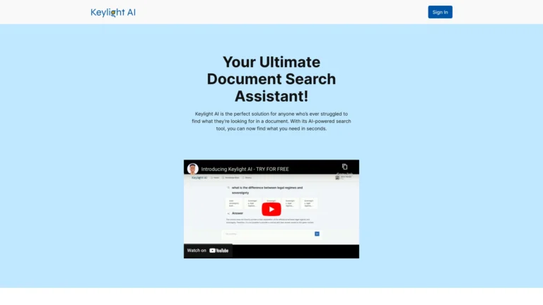 Free Keylight AI AI Tool Review