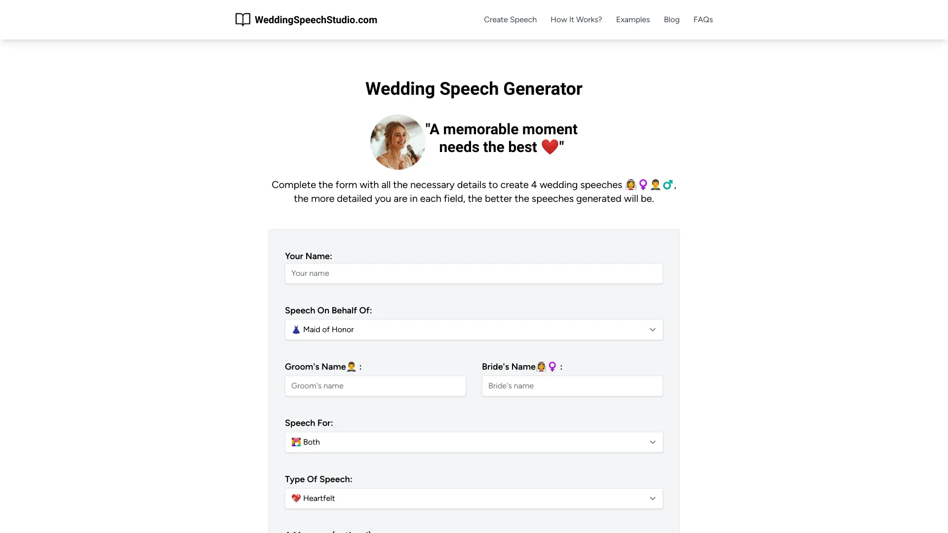 Wedding Speech Studio logo