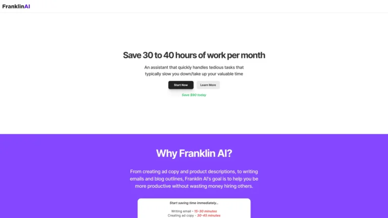 Trending Franklin AI AI Tool Review
