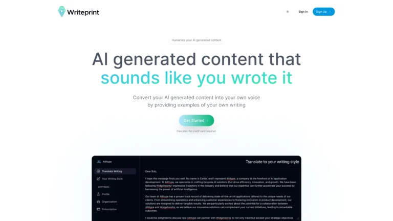 Popular Writeprint.ai AI Tool Review