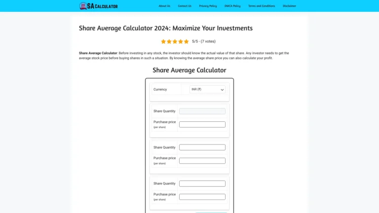 Free Share Average Calculator AI Tool Review