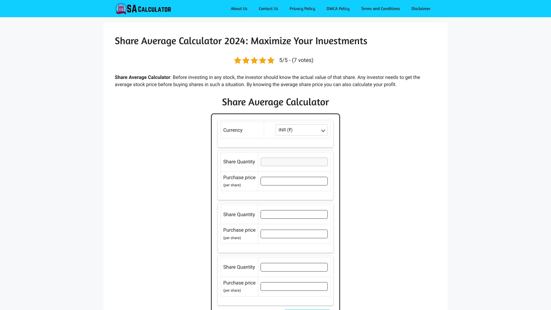 Share Average Calculator logo