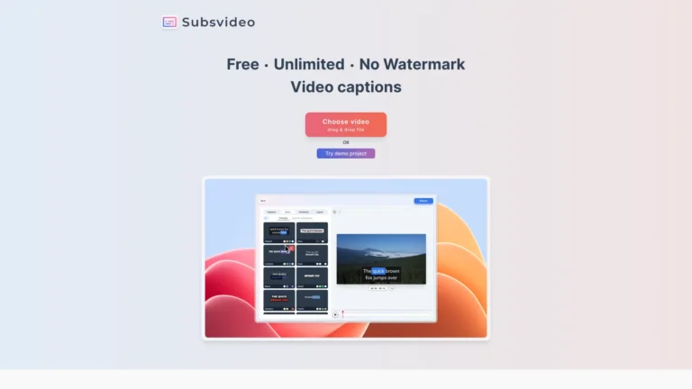 Advanced Subsvideo AI Tool Review