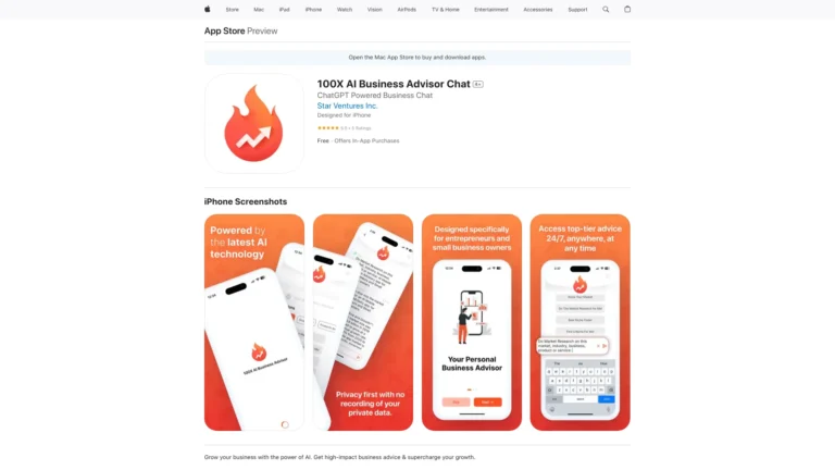 Free 100x AI Business Advisor AI Tool Review