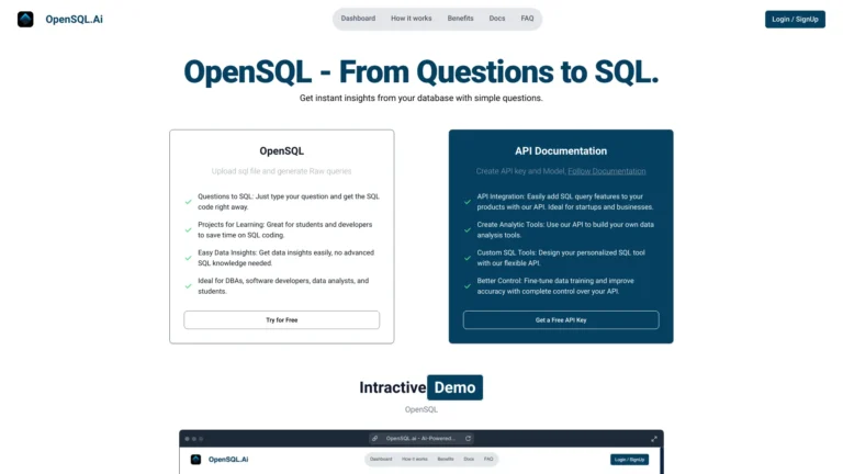 New Opensql.ai AI Tool Review