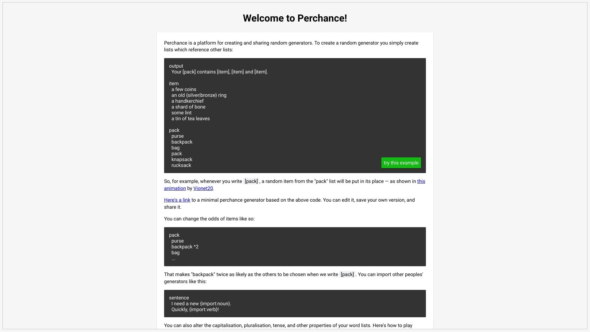 Perchance logo