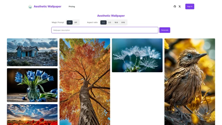 Popular Aesthetic Wallpaper AI AI Tool Review