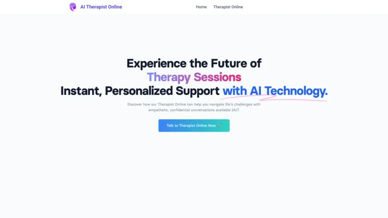 Trending Therapist Online AI Tool Review