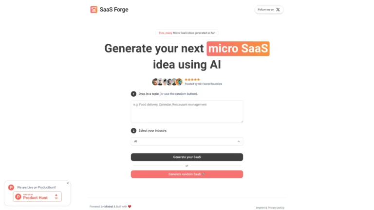 New Saas Generator AI Tool Review
