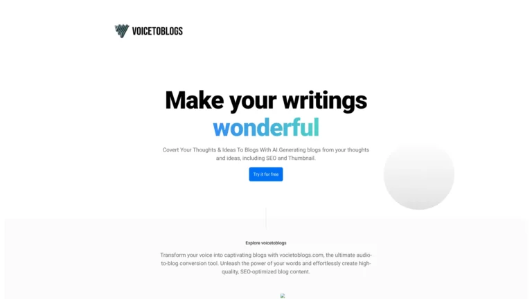 Innovative Voicetoblogs AI Tool Review