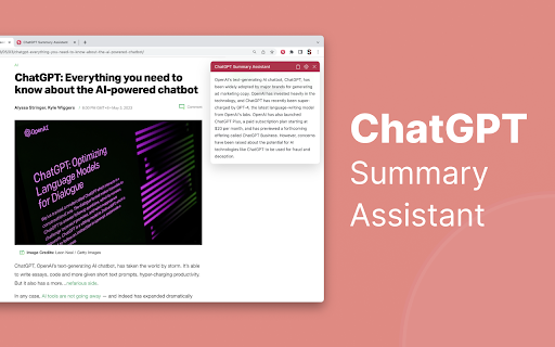 ChatGPT Summary Assistant ai chrome extension logo