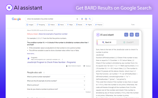 Bard for Google ai chrome extension logo
