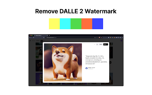 Remove DALLE 2™ Watermark ai chrome extension