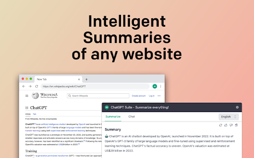 ChatGPT » Summarize & Chat ai chrome extension