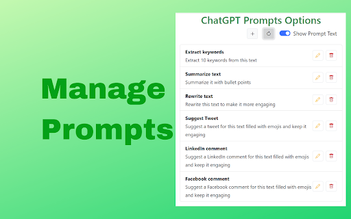 ChatGPT Prompts ai chrome extension logo