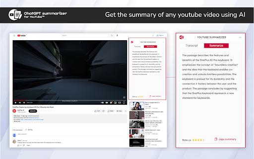Youtube Summary with ChatGPT ai chrome extension logo