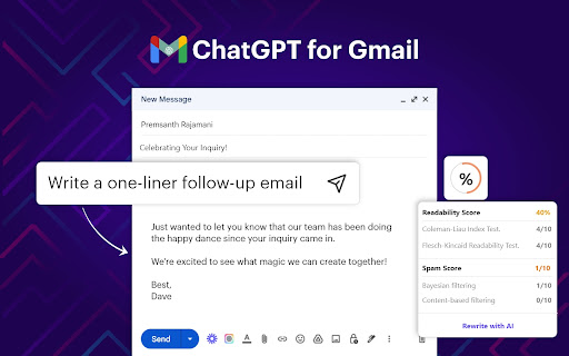 ChatGPT for Gmail ai chrome extension logo