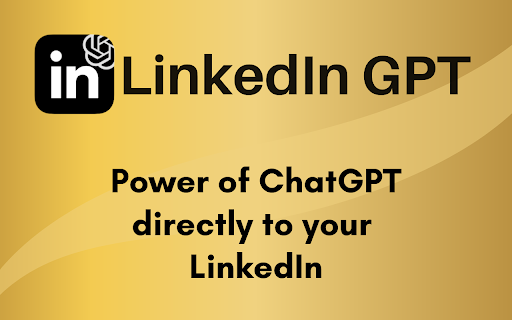 Power of ChatGPT directly in LinkedIn ai chrome extension logo