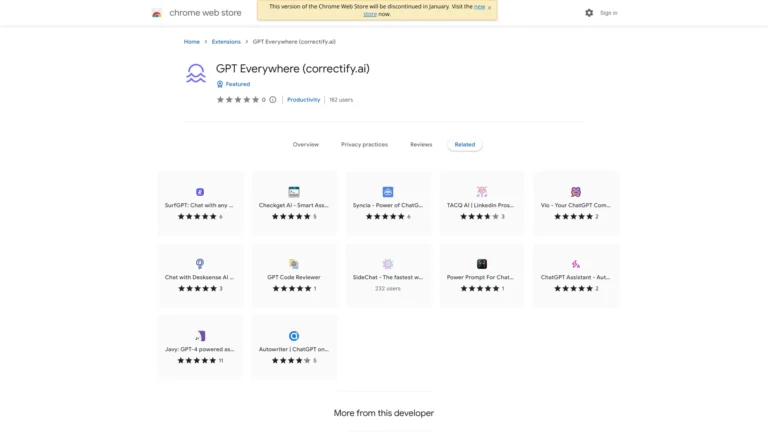 Advanced Gpt Everywhere (correctify.ai) AI Chrome Extension AI Tool Review