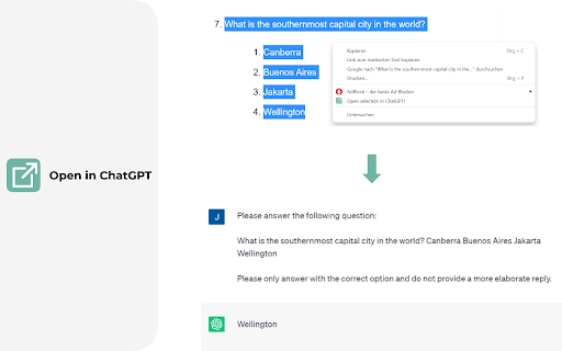 Open in GPT ai chrome extension logo