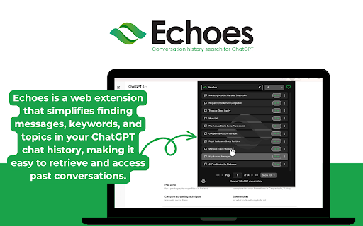 ChatGPT Conversation History Search ai chrome extension logo
