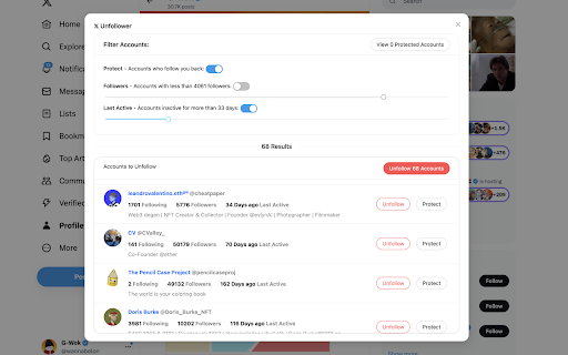 X Unfollower ai chrome extension logo