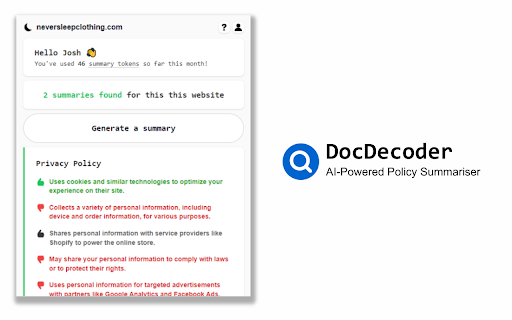 DocDecoder ai chrome extension logo