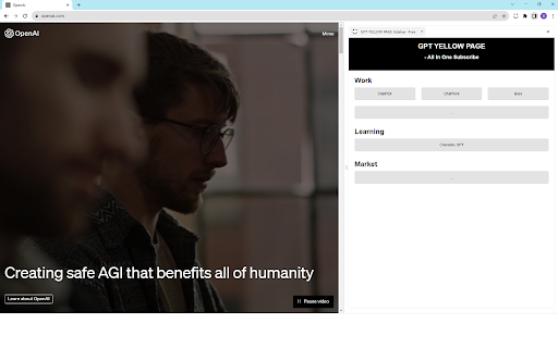 GPT YELLOW PAGE Sidebar ai chrome extension