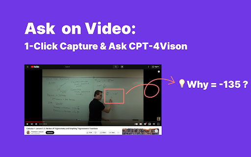 Ask on Video ai chrome extension logo