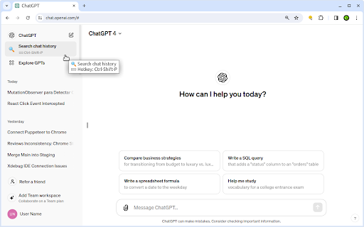 Searchable ChatGPT ai chrome extension logo