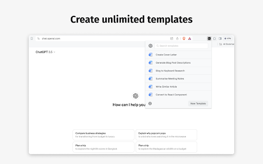 AI Prompt Template Builder ai chrome extension logo