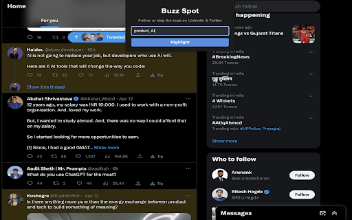 Buzz Spot ai chrome extension logo