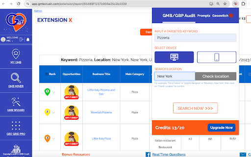 GMB Crush Chrome AI Assistant ai chrome extension logo
