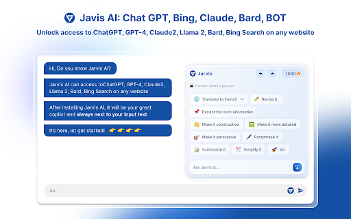 Jarvis AI Assistant ai chrome extension logo