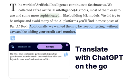 AI Translate ai chrome extension logo