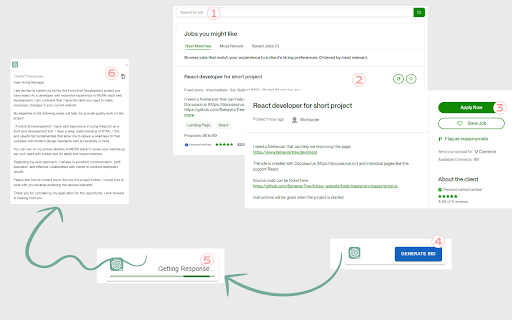 Upwork GPT ai chrome extension logo