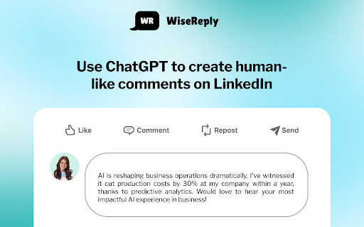 WiseReply ai chrome extension logo