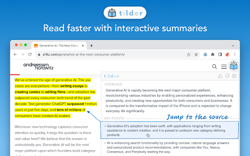 Tilder ai chrome extension logo