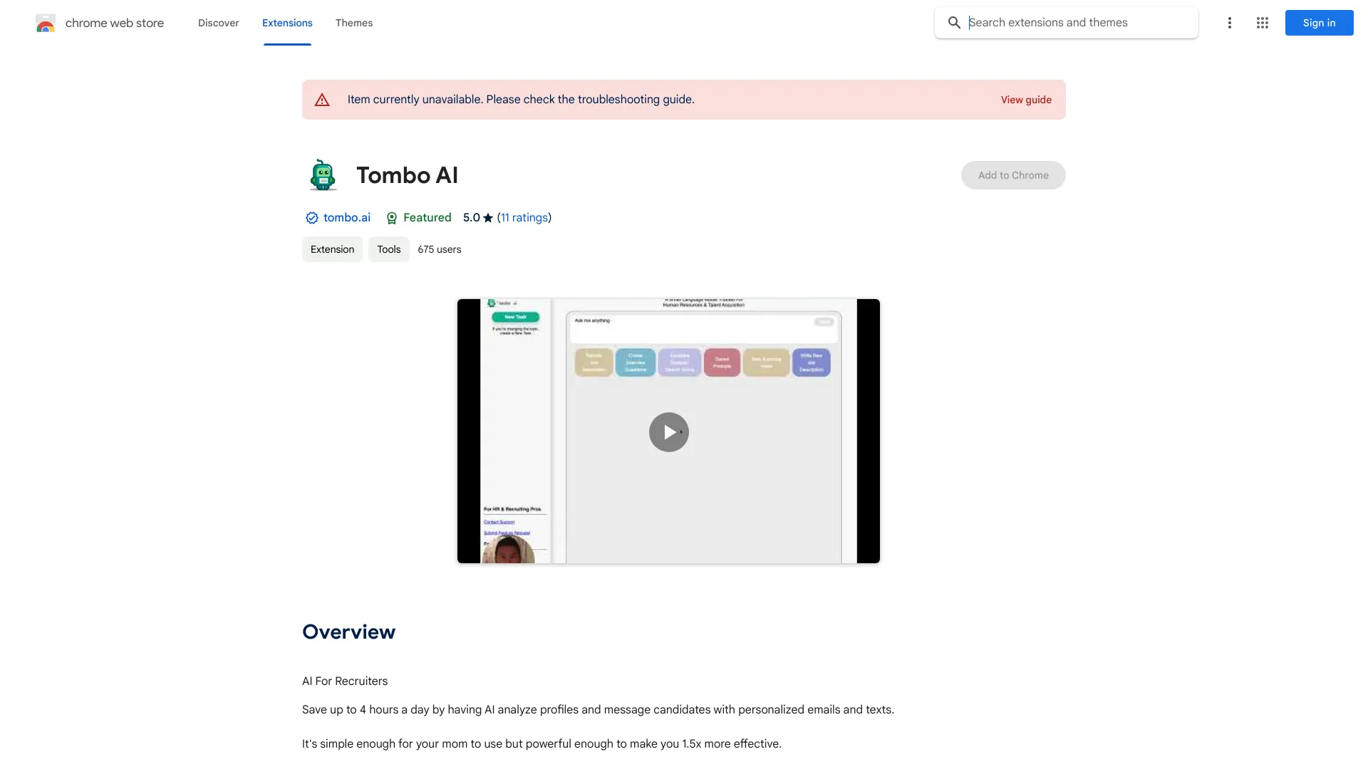 AI Recruiter Assistant ai chrome extension logo