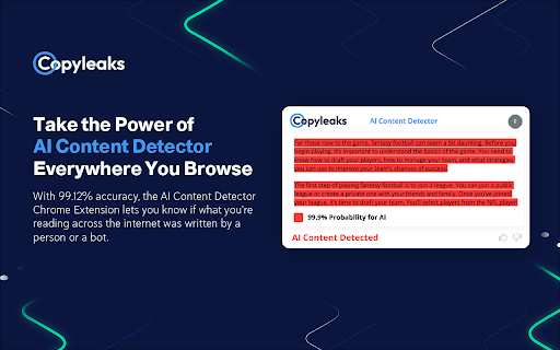 Copyleaks AI Content Detector ai chrome extension logo