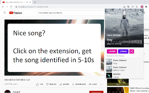 AudD Music Recognition ai chrome extension logo