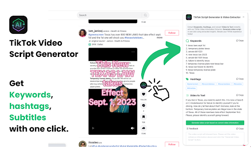TikTok Script Generator (Denote.net) ai chrome extension